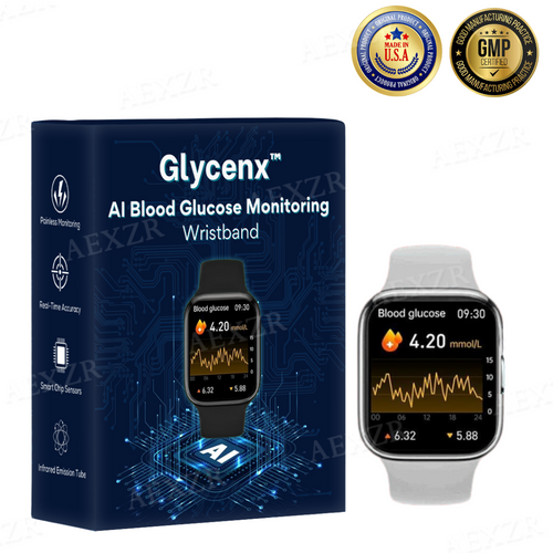 Glycenx™ AI Blood Glucose Monitoring Wristband