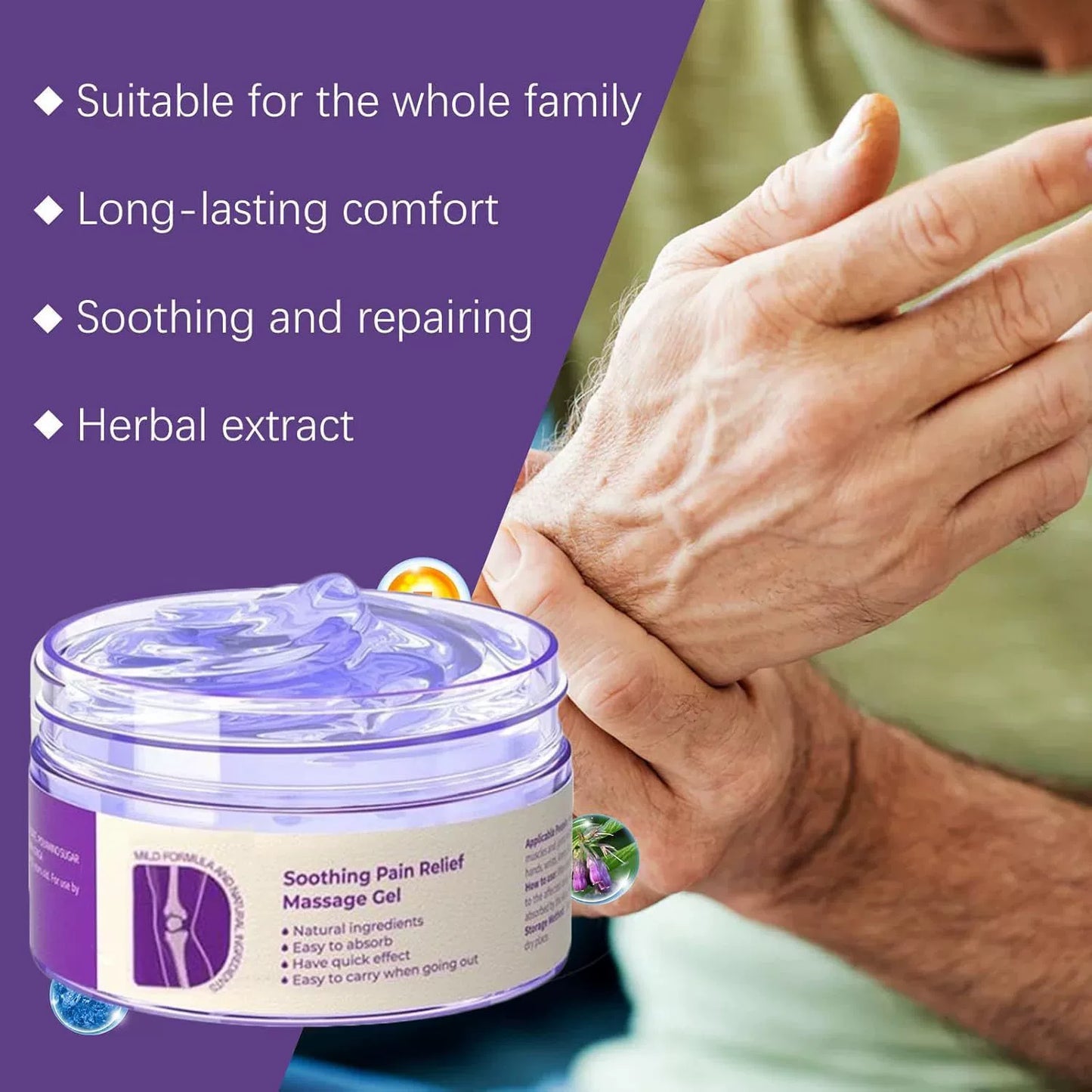 Turmeric & Emu Oil Arthritis Soothing Pain Relief Massage Gel👨‍⚕️American Orthopaedics (AAOS) Approved