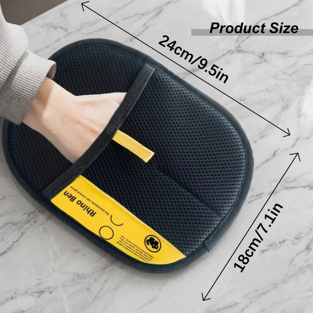 Electrostatic Pet Hair Removal Glove | Reusable Multi-Surface Fur Sweeper