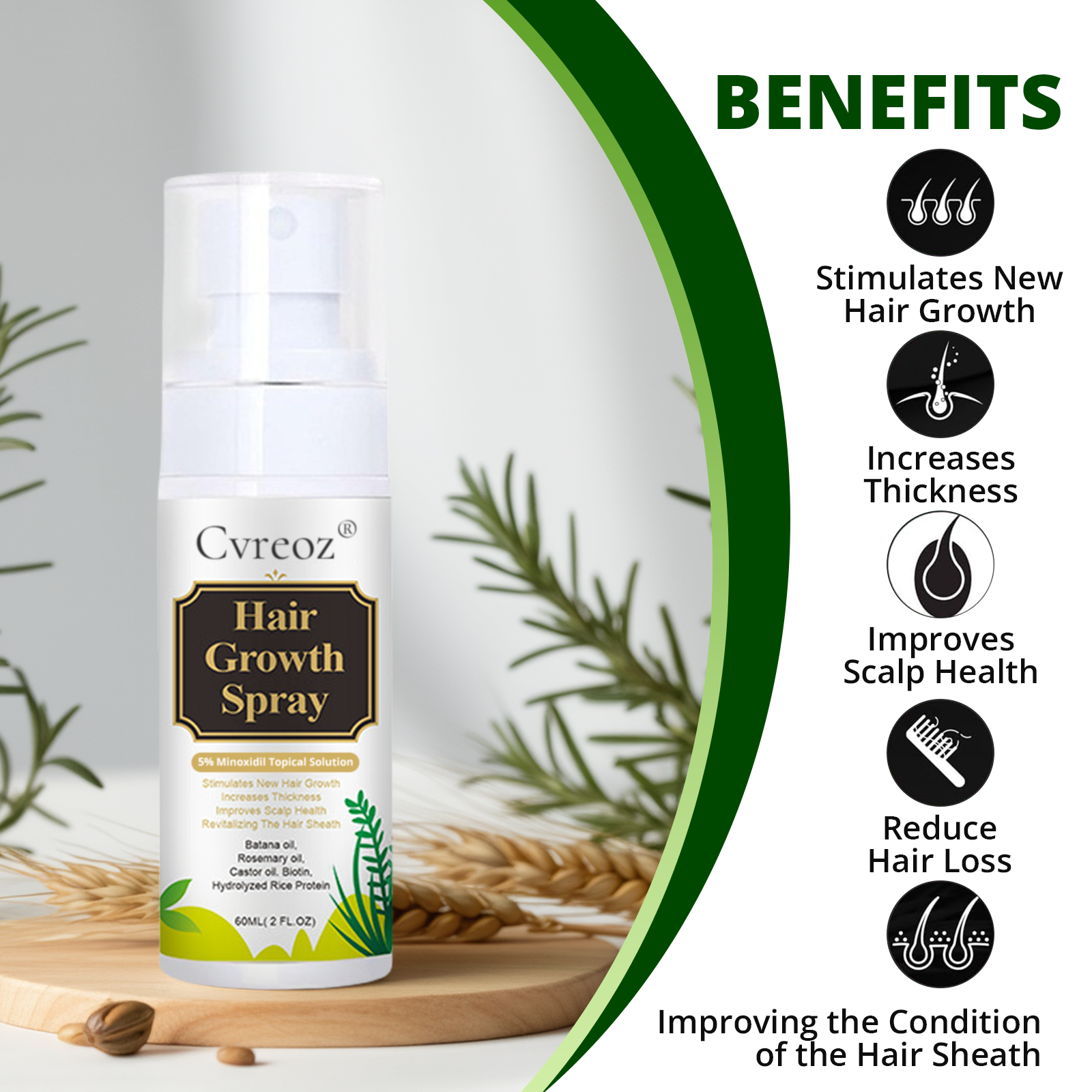 Cvreoz® Max-Strength Hair Regrowth Spray