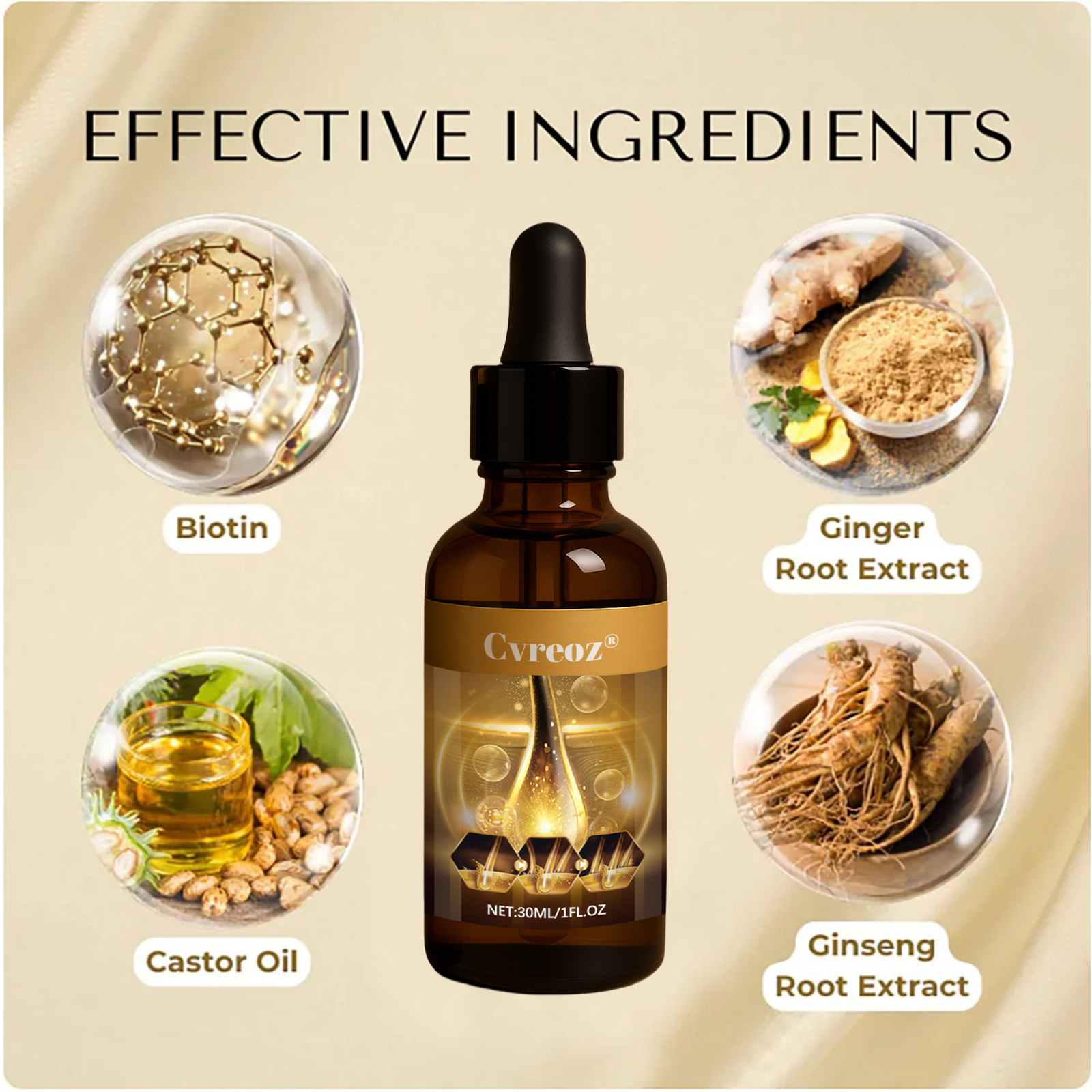 🔥 Grow Your Glow: 60% OFF 🔥 Cvreoz® Biotin Hair Essential Oil!