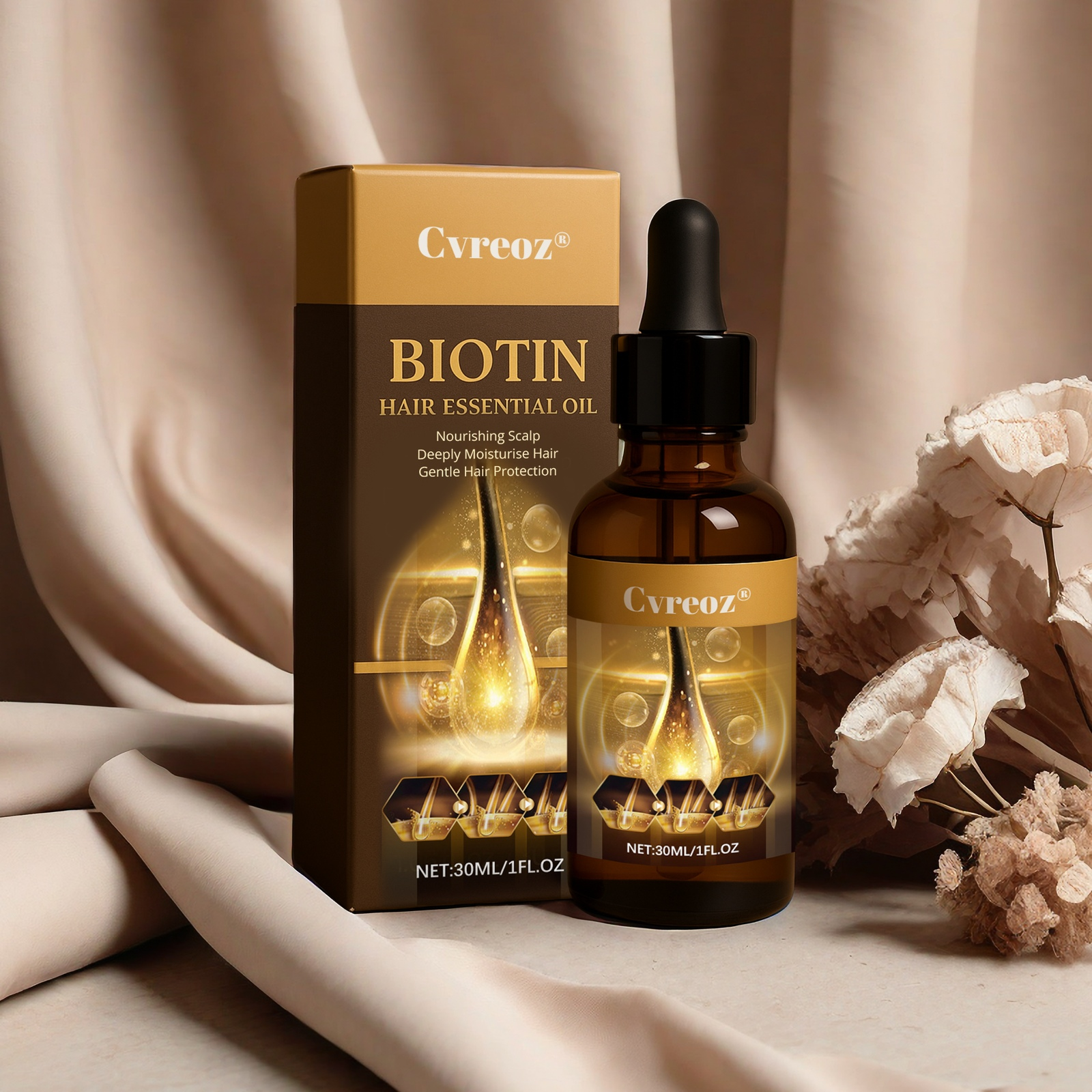 🔥 Grow Your Glow: 60% OFF 🔥 Cvreoz® Biotin Hair Essential Oil!