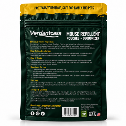Place These Pouches Anywhere Mice Hide - Verdantcasa Healrize® Mouse Repellent Pouches