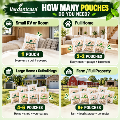 Verdantcasa Mouse Repellent Pouches- 12pcs - save around kids & pet