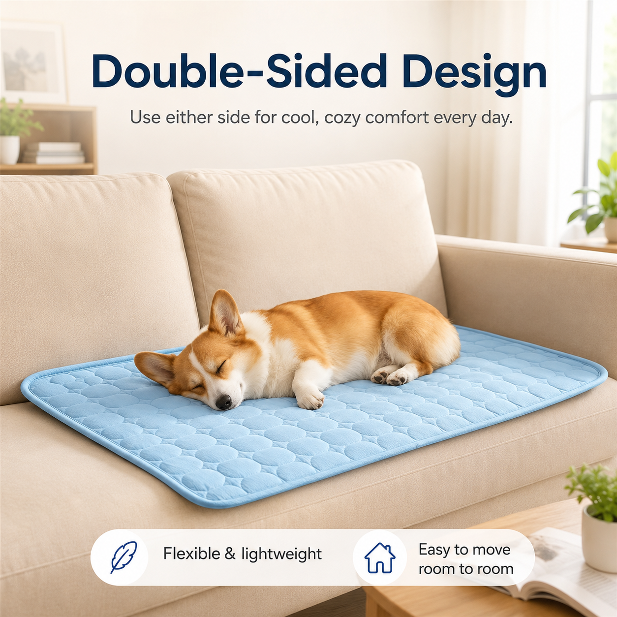 Washable Breathable Pet Cooling Mat for Cats & Dogs – Reusable Summer Comfort Pad