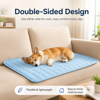 Washable Breathable Pet Cooling Mat for Cats & Dogs – Reusable Summer Comfort Pad