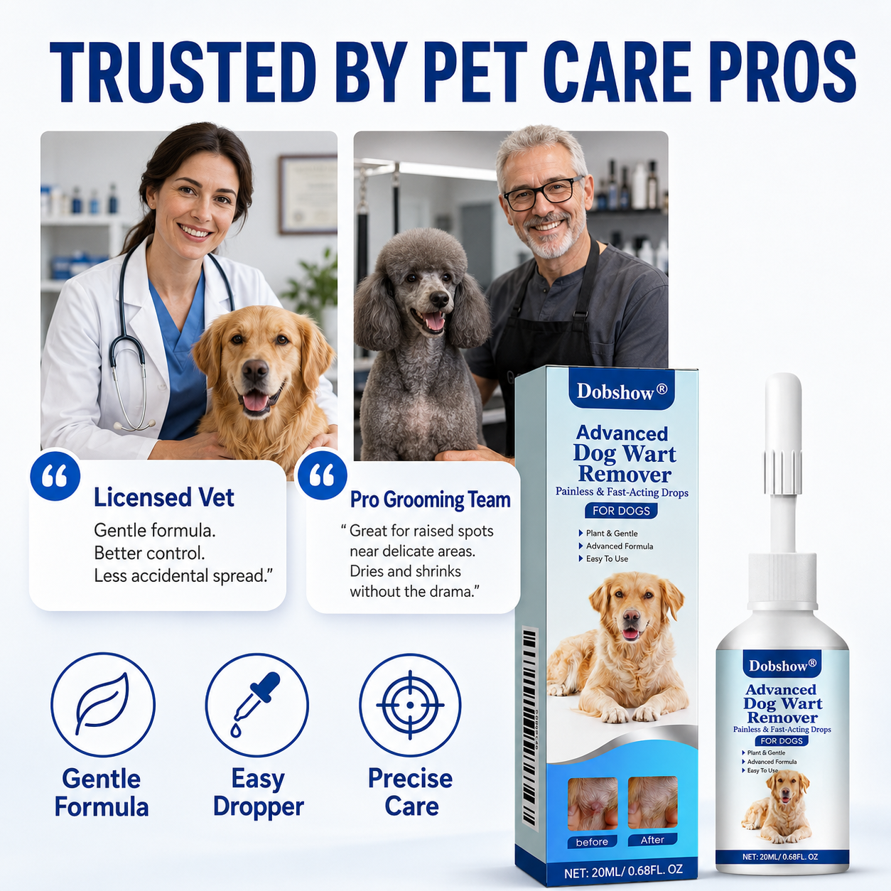Dobshow®Advanced Dog Wart Remover | Painless & Fast-Acting Drops